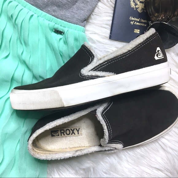 sherpa lined slip on shoes